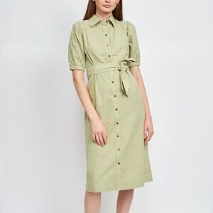 En Saison Briana Midi‎ Linen Dress - M